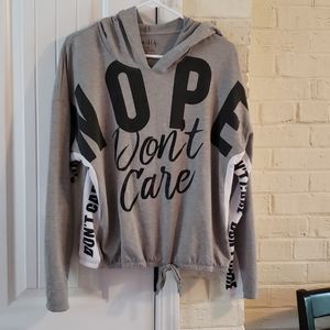 Soft gray teen hoodie.